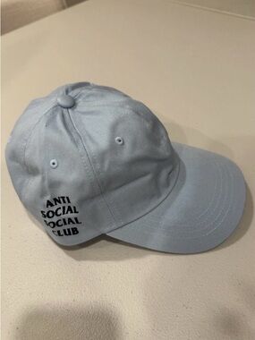 Anti Social Social Club ASSC Weird Hat Strap Back Baby Blue Classics NWOT 2016
